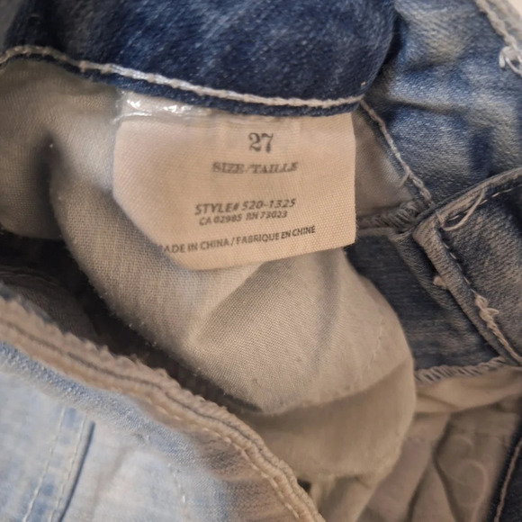 Bluenotes ombre raw hem studded high waist denim shorts SZ 27 - Picture 7 of 8